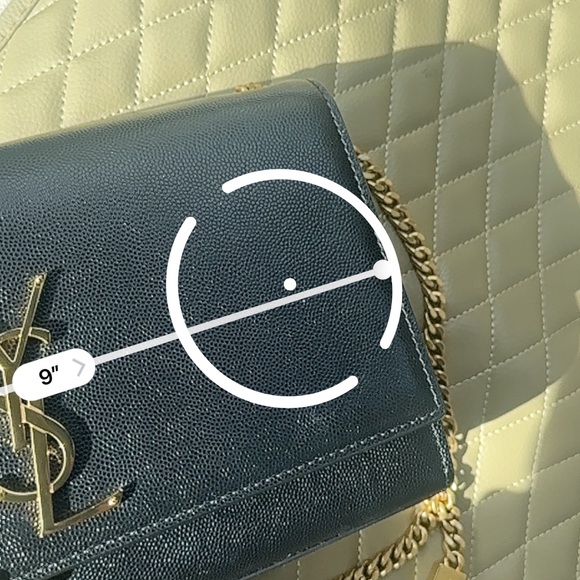 Yves Saint Laurent Black Crossbody with Gold Chain - Picture 10 of 11